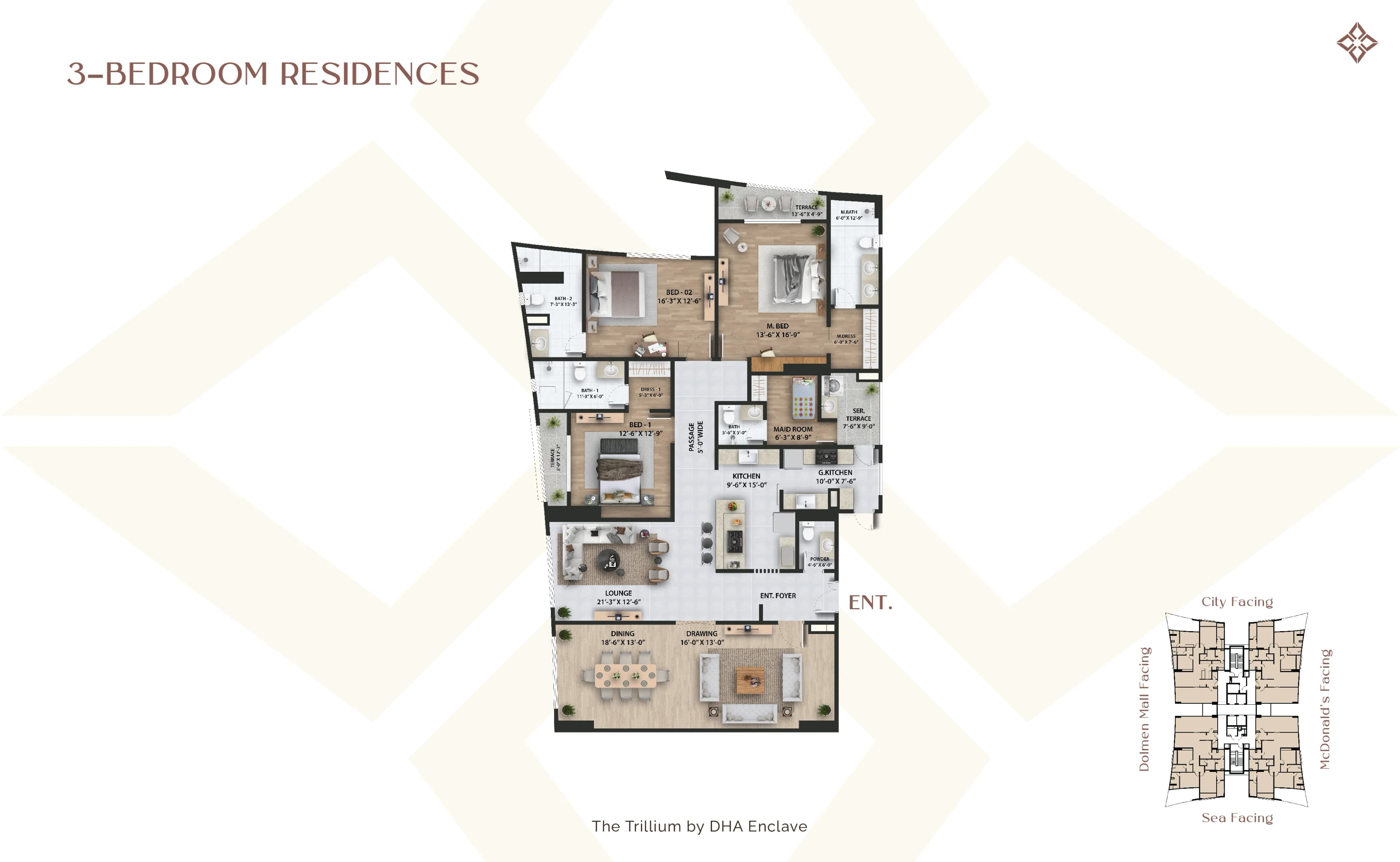 3 Bedroom Residences — photo 1